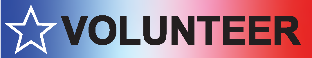 Volunteer graphic with star Volunteer graphic with star